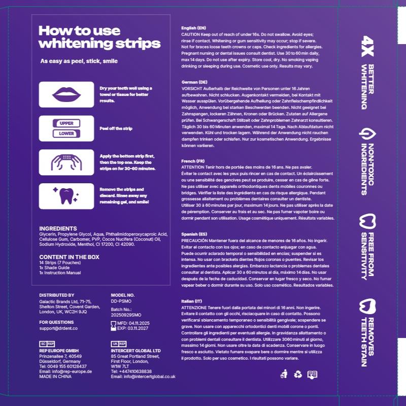 Purple Whitening Strips