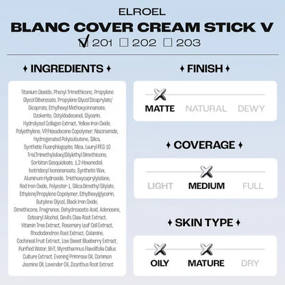 💥BUY 1 GET 1 FREE💥⏰💕🌟Cream Stick V White Korean Color-Changing Foundation Stick (f)