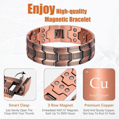 Copper magnetic bracelet-Relieve fatigue and promote blood circulation